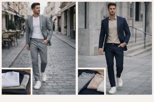 Jednostavna majica uz odelo i patike